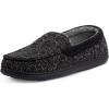 imageRockDove Mens Sherpa Lined Memory Foam Moc SlipperBlack