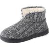 imageRockDove Mens Sweater Knit Bootie Slipper with Memory FoamCharcoal