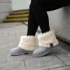 imageRockDove Womens Drape Faux Fur Fuzzy Bootie with Indoor Outdoor Hardsole Memory Foam FootbedGrey