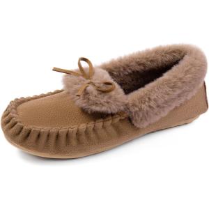 imageRockDove Womens Naomi Faux Fur Moccasin SlipperTan