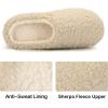 imageRockDove Womens Plush Retreat Sherpa Fleece Clog SlipperBeige