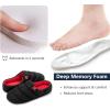 imageRockDove Mens Campground Memory Foam Down SlipperBlackRed