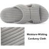 imageRockDove Womens BounceBack Ribbed Corduroy Slide Indoor House SlipperGrey