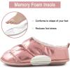 imageRockDove Womens Down Puff Memory Foam Clog Slipper with Sherpa LiningPink Champagne
