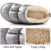 imageRockDove Womens Down Puff Memory Foam Clog Slipper with Sherpa LiningSilver