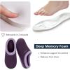 imageRockDove Womens Polar Fleece TwoTone Memory Foam House Slipper with AntiSlip SoleEggplant