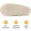 imageRockDove Womens Twirl Fleece Fuzzy House Scuff Slipper with Memory FoamPearl White