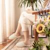 imageRockDove Womens Twirl Fleece Fuzzy House Scuff Slipper with Memory FoamPearl White