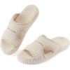 imageRockDove Womens BounceBack Ribbed Corduroy Slide Indoor House SlipperWhite