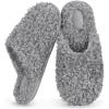 imageRockDove Womens Twirl Fleece Fuzzy House Scuff Slipper with Memory FoamAsh Grey