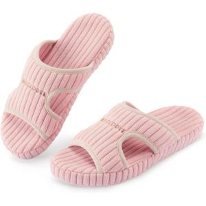 imageRockDove Womens BounceBack Ribbed Corduroy Slide Indoor House SlipperPink
