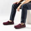 imageRockDove Mens Tweed Memory Foam Moc SlipperBurgundy