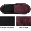 imageRockDove Mens Tweed Memory Foam Moc SlipperBurgundy