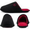 imageRockDove Mens TwoTone Memory Foam Lightweight Scuff House Slipper with Indoor Outdoor SoleBlackRed