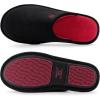 imageRockDove Mens TwoTone Memory Foam Lightweight Scuff House Slipper with Indoor Outdoor SoleBlackRed