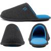 imageRockDove Mens TwoTone Memory Foam Lightweight Scuff House Slipper with Indoor Outdoor SoleDark GreyBlue