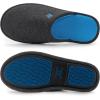 imageRockDove Mens TwoTone Memory Foam Lightweight Scuff House Slipper with Indoor Outdoor SoleDark GreyBlue