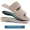 imageRockDove Womens DualStrap Adjustable Slipper with Arch SupportBeige