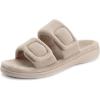 imageRockDove Womens DualStrap Adjustable Slipper with Arch SupportBeige