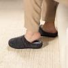 imageRockDove Mens Birdseye Knit Memory Foam Lounge Slipper with Indoor Oudoor SoleBlackGrey