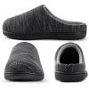 imageRockDove Mens Birdseye Knit Memory Foam Lounge Slipper with Indoor Oudoor SoleBlackGrey