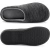 imageRockDove Mens Birdseye Knit Memory Foam Lounge Slipper with Indoor Oudoor SoleBlackGrey
