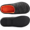 imageRockDove Mens Birdseye Knit Memory Foam Lounge Slipper with Indoor Oudoor SoleBlackOrange