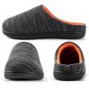 imageRockDove Mens Birdseye Knit Memory Foam Lounge Slipper with Indoor Oudoor SoleBlackOrange