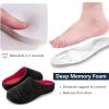 imageRockDove Mens Birdseye Knit Memory Foam Lounge Slipper with Indoor Oudoor SoleBlackRed