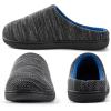 imageRockDove Mens Birdseye Knit Memory Foam Lounge Slipper with Indoor Oudoor SoleBlackRoyal Blue