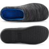 imageRockDove Mens Birdseye Knit Memory Foam Lounge Slipper with Indoor Oudoor SoleBlackRoyal Blue