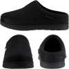imageRockDove Mens SoftStride Faux Suede Memory Foam Mule Slipper with Indoor Outdoor SoleBlack