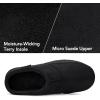imageRockDove Mens SoftStride Faux Suede Memory Foam Mule Slipper with Indoor Outdoor SoleBlack