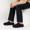 imageRockDove Mens SoftStride Faux Suede Memory Foam Mule Slipper with Indoor Outdoor SoleBlack