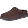 imageRockDove Mens SoftStride Faux Suede Memory Foam Mule Slipper with Indoor Outdoor SoleCoffee