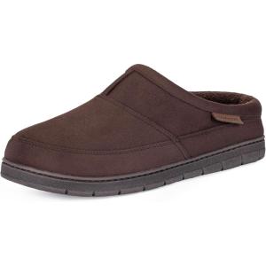 imageRockDove Mens SoftStride Faux Suede Memory Foam Mule Slipper with Indoor Outdoor SoleCoffee