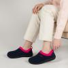 imageRockDove Womens Soft Cuff Polar Fleece TwoTone Memory Foam Slipper with Indoor Outdoor SoleDark NavyFuchsia