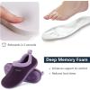 imageRockDove Womens Soft Cuff Polar Fleece TwoTone Memory Foam Slipper with Indoor Outdoor SoleEggplant
