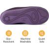 imageRockDove Womens Soft Cuff Polar Fleece TwoTone Memory Foam Slipper with Indoor Outdoor SoleEggplant