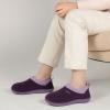 imageRockDove Womens Soft Cuff Polar Fleece TwoTone Memory Foam Slipper with Indoor Outdoor SoleEggplant