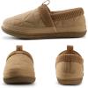 imageRockDove Womens Knit Cuff Closed Back SlipperCaramel