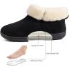 imageRockDove Womens Sierra Faux Leather Bootie SlipperCharcoal Black