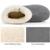 imageRockDove Womens Sierra Faux Leather Bootie SlipperLight Grey