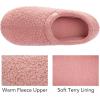 imageRockDove Womens Teddy Fleece Closed Back Indoor SlipperLight Pink