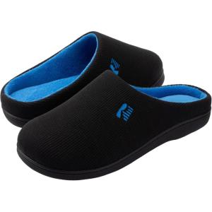 imageRockDove Mens Original TwoTone Memory Foam SlipperBlackSapphire