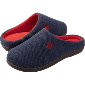 imageRockDove Mens Original TwoTone Memory Foam SlipperMidnight NavyCollege Red