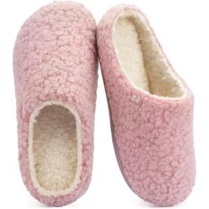 imageRockDove Womens Plush Retreat Sherpa Fleece Clog SlipperBaby Pink