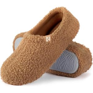 imageRockDove Womens Teddy Fleece Closed Back Indoor SlipperTan