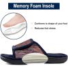 imageRockDove Mens Adjustable Wrap Memory Foam Slide SlipperNavyOrange