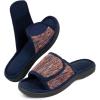 imageRockDove Mens Adjustable Wrap Memory Foam Slide SlipperNavyOrange